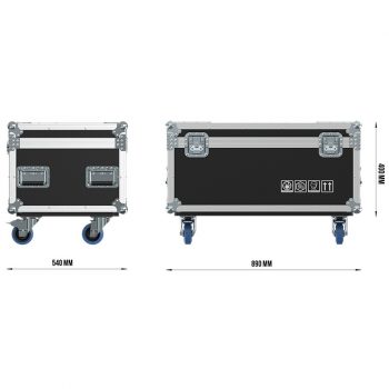 Flightcase für 4 x Kosmos 1200 IP65