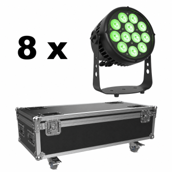 Aqua 120 RGBWAUV Bundle 8 Stück inkl. prof. Flightcase