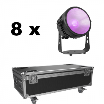 Aqua 200 COB RGBA Bundle 8 Stück inkl. prof. Flightcase